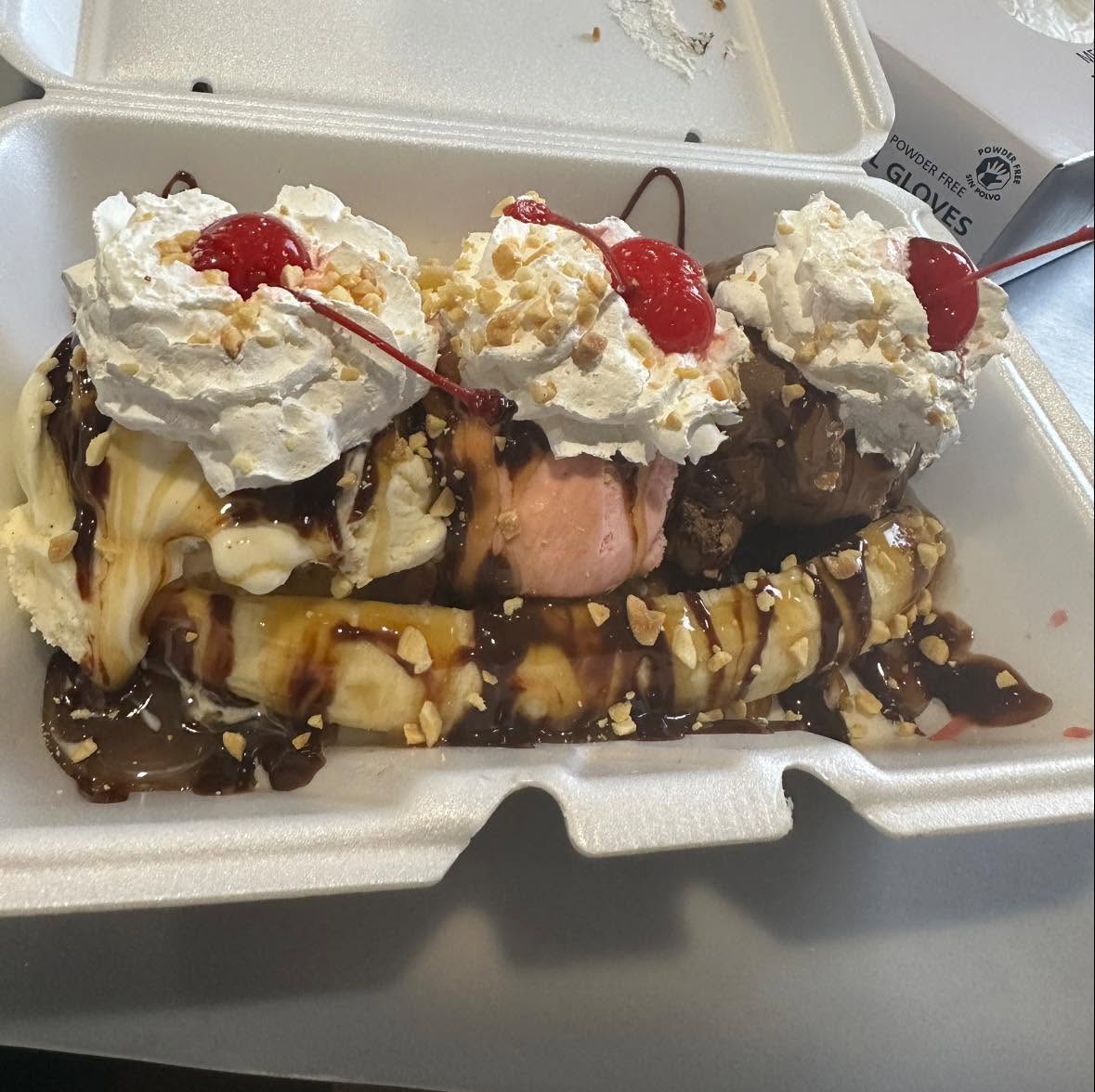 Banana split from Coosa Cafe and Creamery