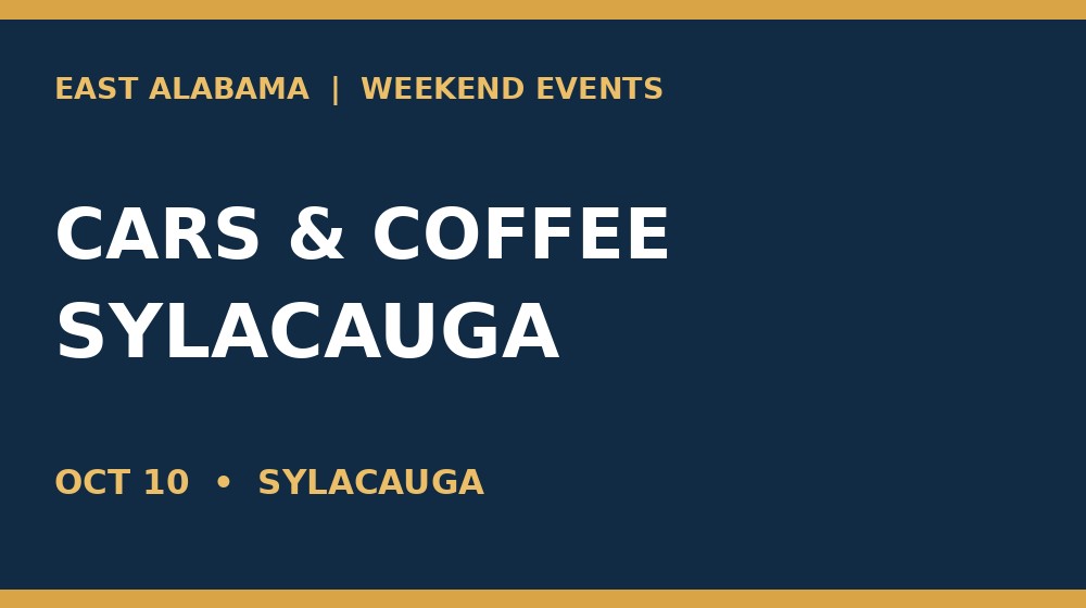 Cars & Coffee — Sylacauga