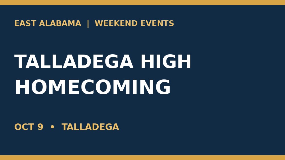 Talladega High School Homecoming vs. Weaver